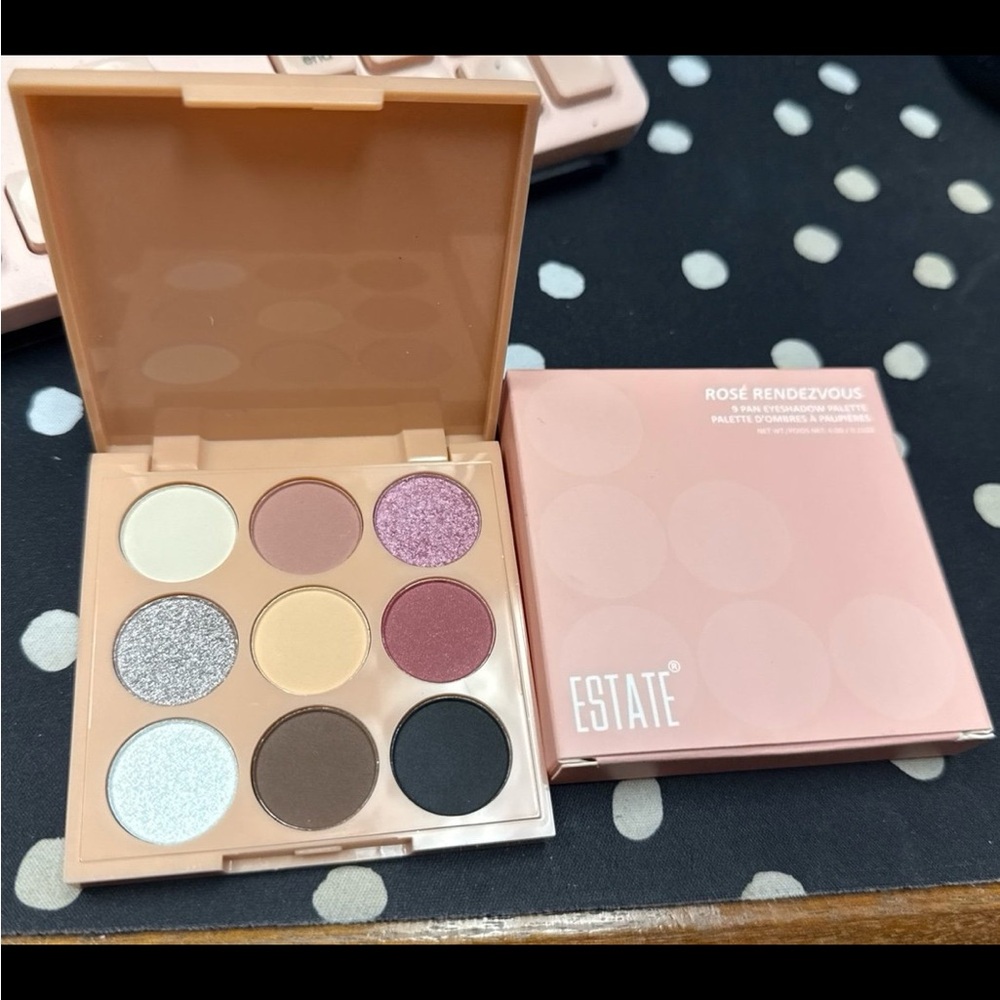 Estate Rose Rendezvous Eyeshadow Palette - Pink, Silver, Cream, Brown